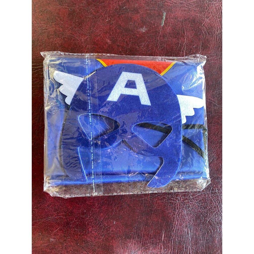 1-Kids Med Superhero Cape & Mask New Halloween Captain America Costume 3-10